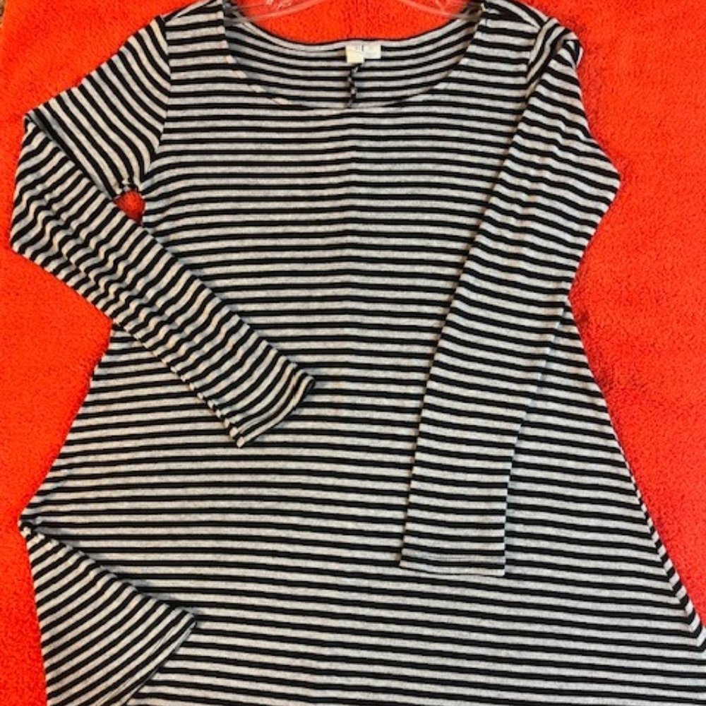 Others Follow Brand Gray/Black Striped Dress/Tunic
